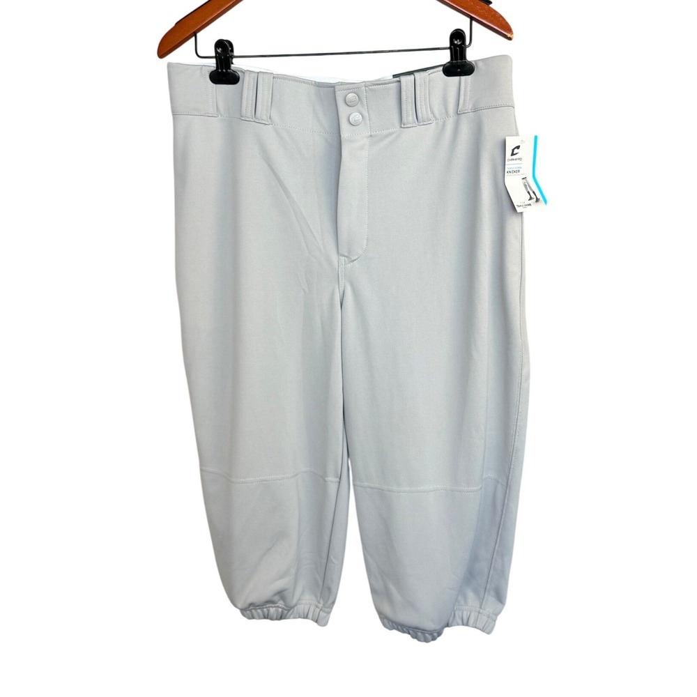 Champro Baseball Pants Adult L Gray Triple Crown Knicker Elastic Bottom BP10
